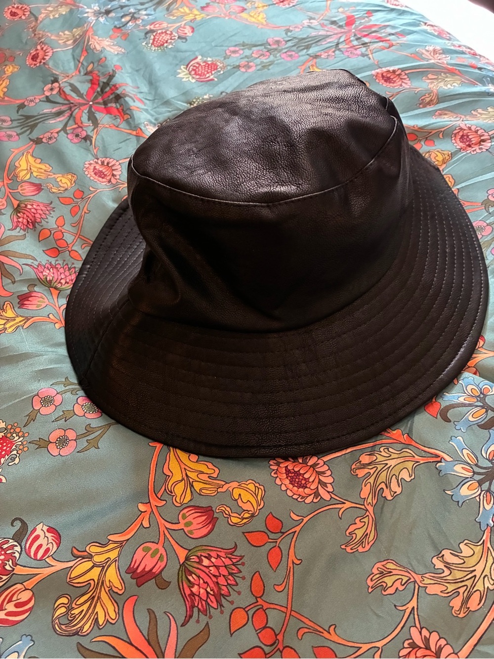 Anthropologie Black Bucket Hat